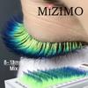 Color Grafting False Eyelashes 0.07 8-15mm Yellow, Blue, Bicolor, Bright Personality and a Few Hairs Extension Tool