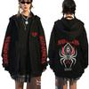 Рок-группа Bad Omens Specter Spider Графическое худи на молнии Мужское Женское Повседневное Оверсайз Куртка на молнии Мужская Винтажная Толстовка на молнии
