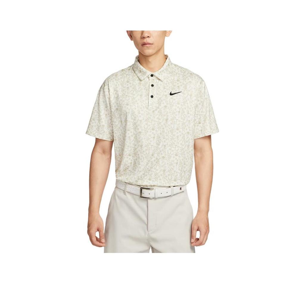 Nike Мужская футболка поло с коротким рукавом и логотипом, топы, светло-слоновая кость HM5795110