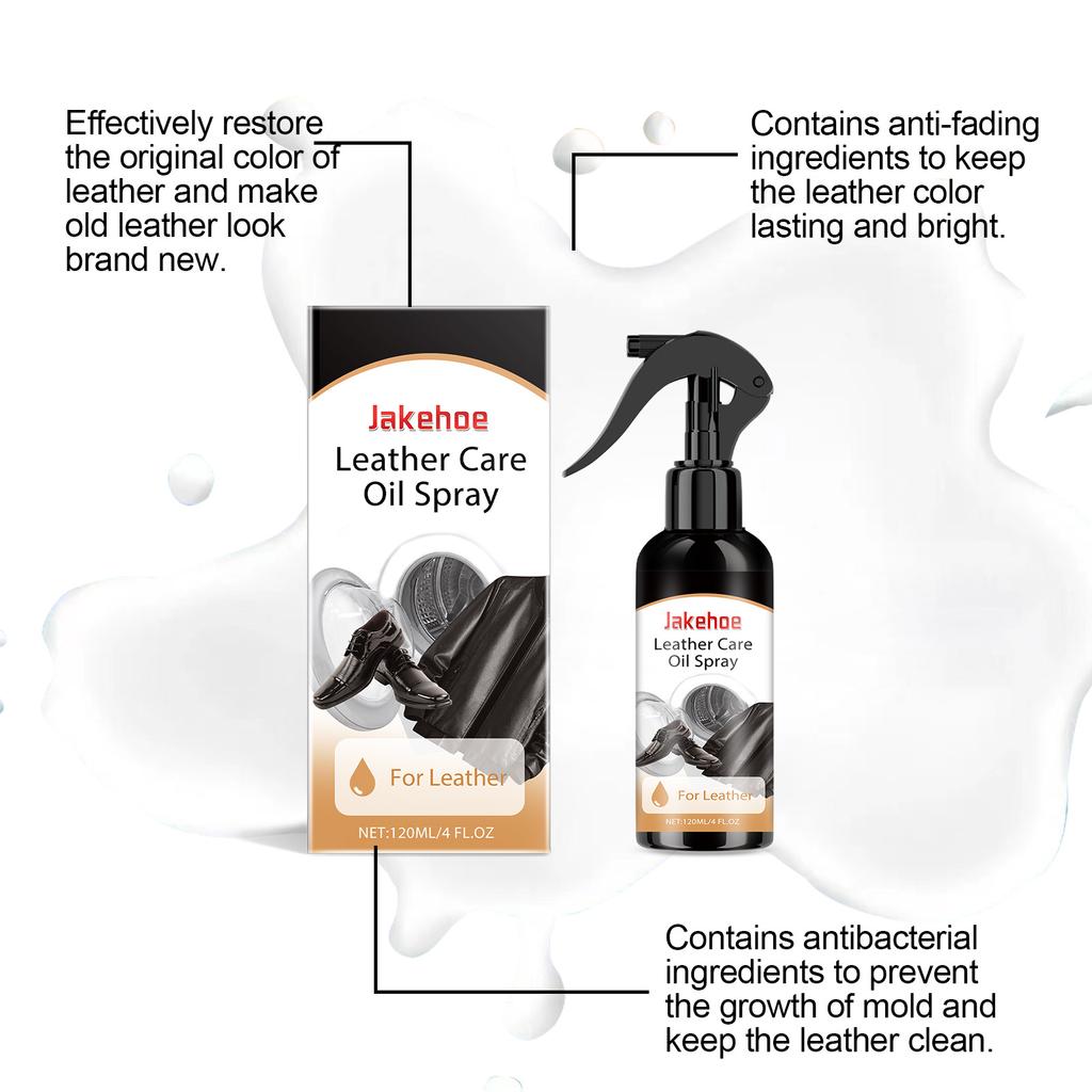 JAKEHOE Leather Care Oil Spray Leather Sofa Boots Leather Jacket Stain Removal Maintenance Renovation Care Oil