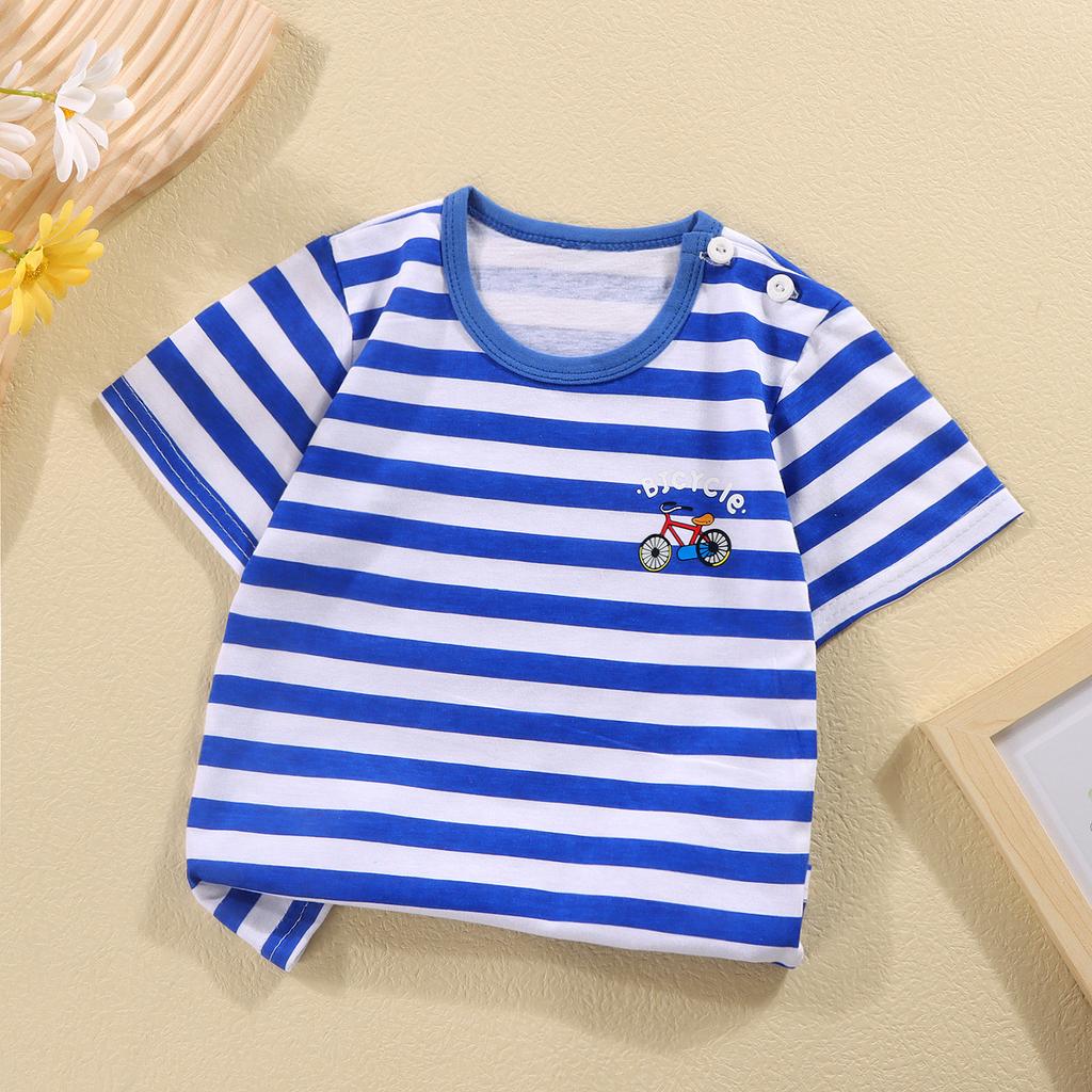 Children's Round Neck Pure Cotton Fun Short Sleeved Boys and Girls