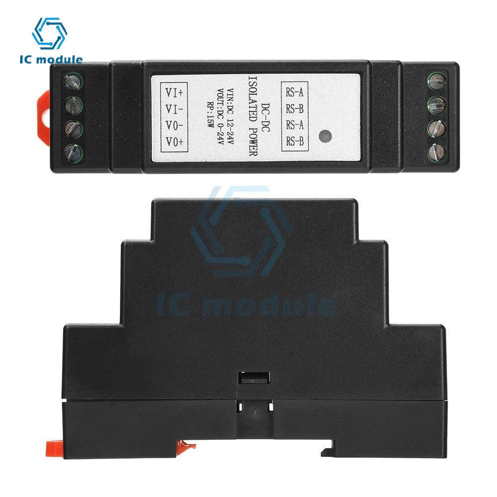 Rail-Mounted DC-DC Isolated Adjustable Power Supply Input 12-24V 0-24V Output Supports Modbus RS485 Industrial DIN Rail
