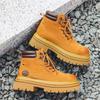3523 ботинки Мартин на толстой подошве для мужчин и женщин, ботинки в стиле пустыни, ретро ботинки цвета ревеня от Мэй Кадзи.