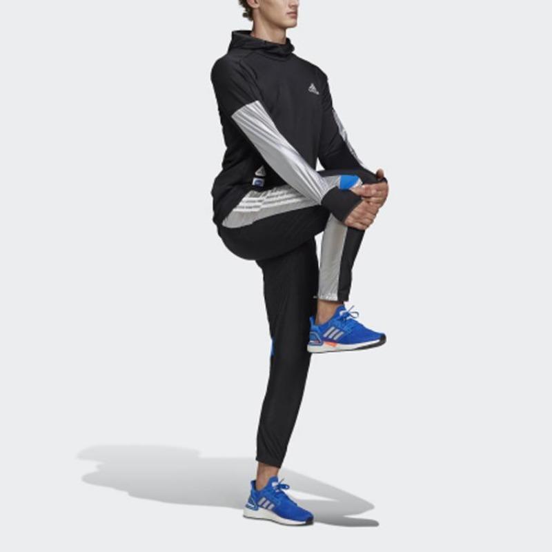 adidas Толстовка для бега Space с мужскими топами черного цвета GK6996