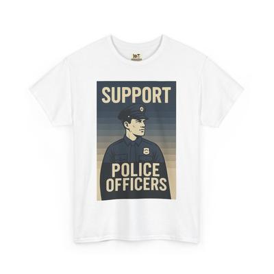 Унисекс Футболка из плотного хлопка, Футболка в поддержку полиции, Одежда для правоохранительных органов
