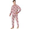 Matching Family Christmas Print Flannel Homewear Set Long-Sleeve Top And Pants