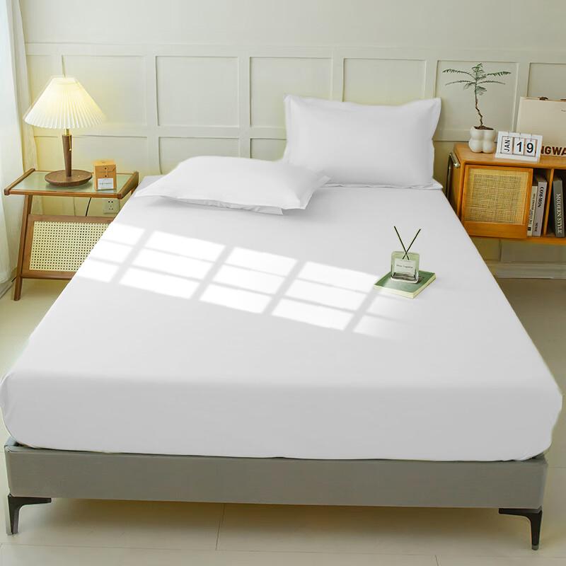 Водонепроницаемая простыня на резинке, постельное покрывало, простыня, однотонная, для матраса, мягкая, дышащая, бесшумная, с глубоким карманом, большого размера