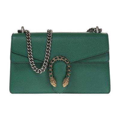 Кожаная сумка через плечо Dionysus Зеленая цепочка с кристаллами Crossbody 400249-CAOGX-3120