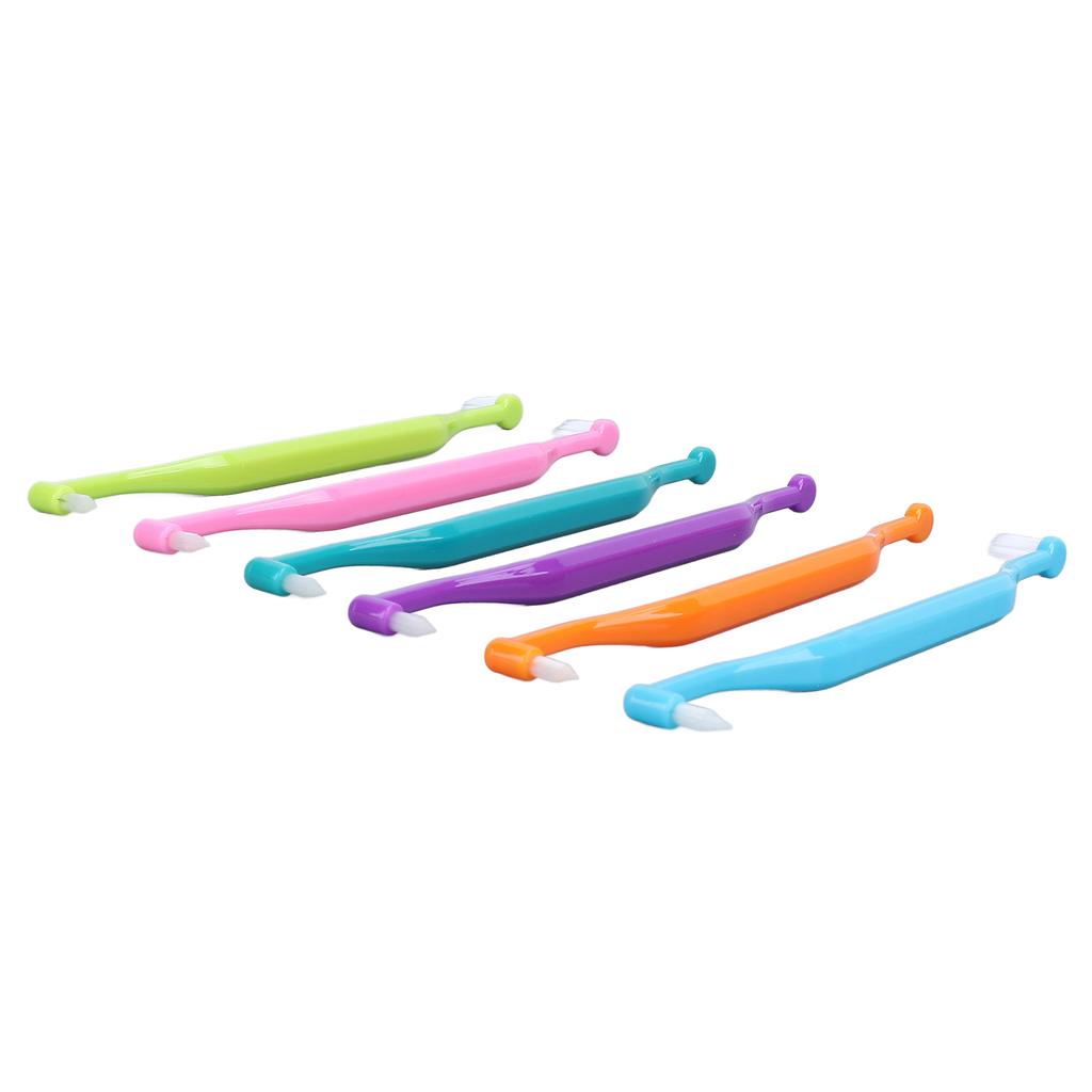 12 шт. Двусторонняя зубная щетка для кошек, Эффективная изогнутая ручка, Эластичная щетина, Щетка для чистки зубов котенка, Маленького питомца