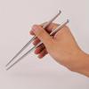 5 Pairs Stainless Steel Square Chopsticks Chinese Stylish Healthy Light Weight Chinese Chopsticks Metal Non-slip Design Kitchen