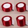 Attractive Wine Red 25 Yards Silk Satin Ribbon Wedding Party Decoration Gift Wrapping