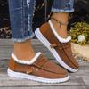 Winter Large Thick Bottom Plush Fur Snow Boots Warm Cotton Shoes Women's Casual Lace Up Canvas Shoes Warm