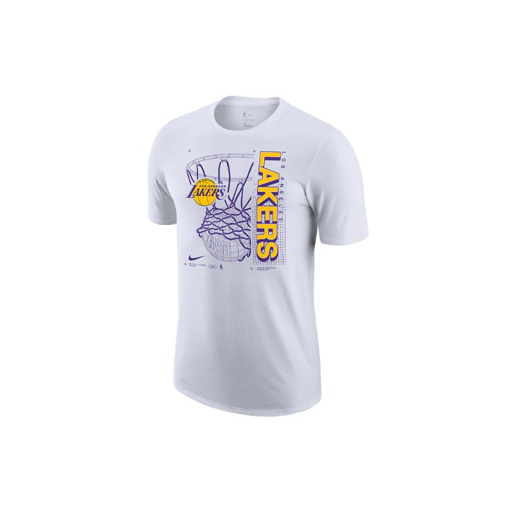 Nike NBA T Shirts Men's White Crew Neck Moderate Straight Fit CV6111-100