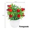 Home Decoration Artificial Plants Bonsai Fruit Tree potted Orange Berries Pomegranate Chili