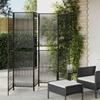 VidaXL Room Divider 6 Panels, Room Separator, Privacy Screen, Living Room Bedroom Screen, Modern, Black 365384