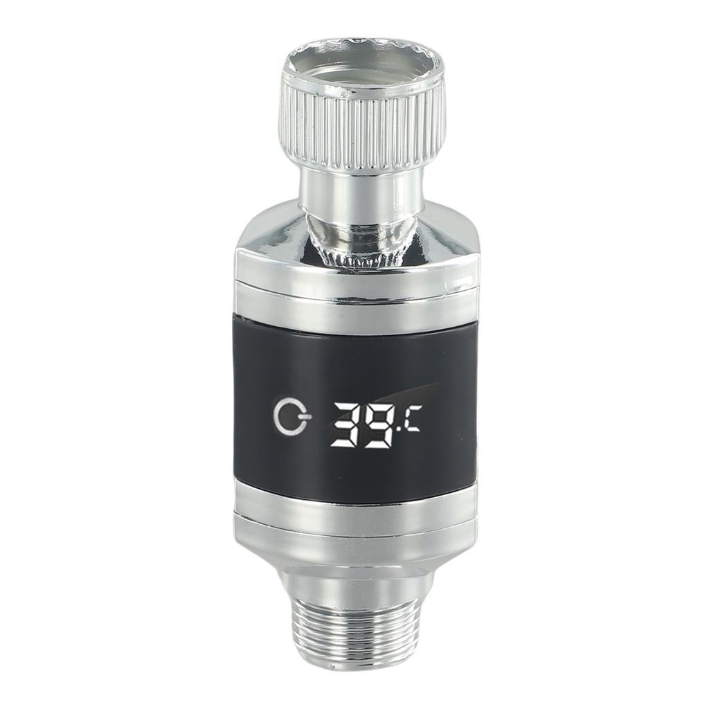 LED Thermometer Shower Thermometer Adjustable For 1/2-inch Water Pipes