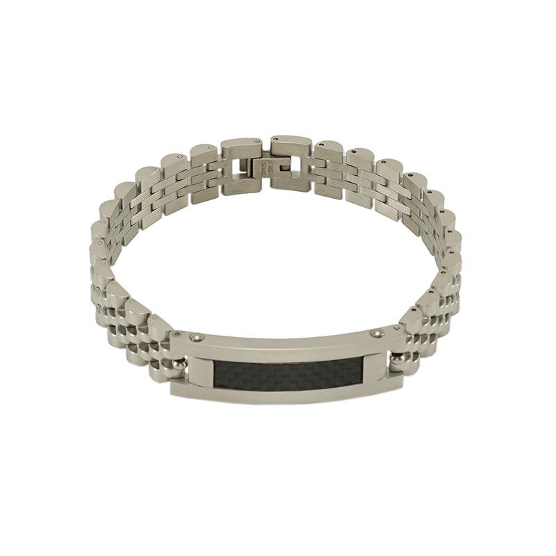 Модный мужской браслет из нержавеющей стали, персонализированная цепочка для часов, мужская бижутерия из титановой стали 18 карат