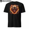 Unisex Basic Softstyle T-Shirt Gildan | with Fiery Roaring Bear Claws Graphic
