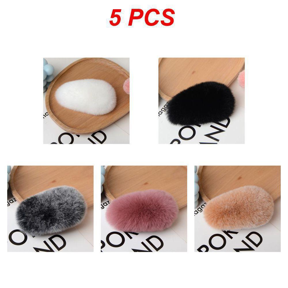 1/3 шт. Зимняя милая пушистая заколка для волос для женщин и девочек, однотонная боковая заколка для волос, BB-заколка, милая плюшевая заколка для волос, цветной аксессуар для волос