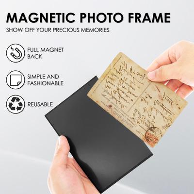 10 шт. Магнитные фоторамки Магниты для фотографий Карман Многоразовый магнитный держатель для табличек Прозрачная ПВХ Магнитная фоторамка для холодильника