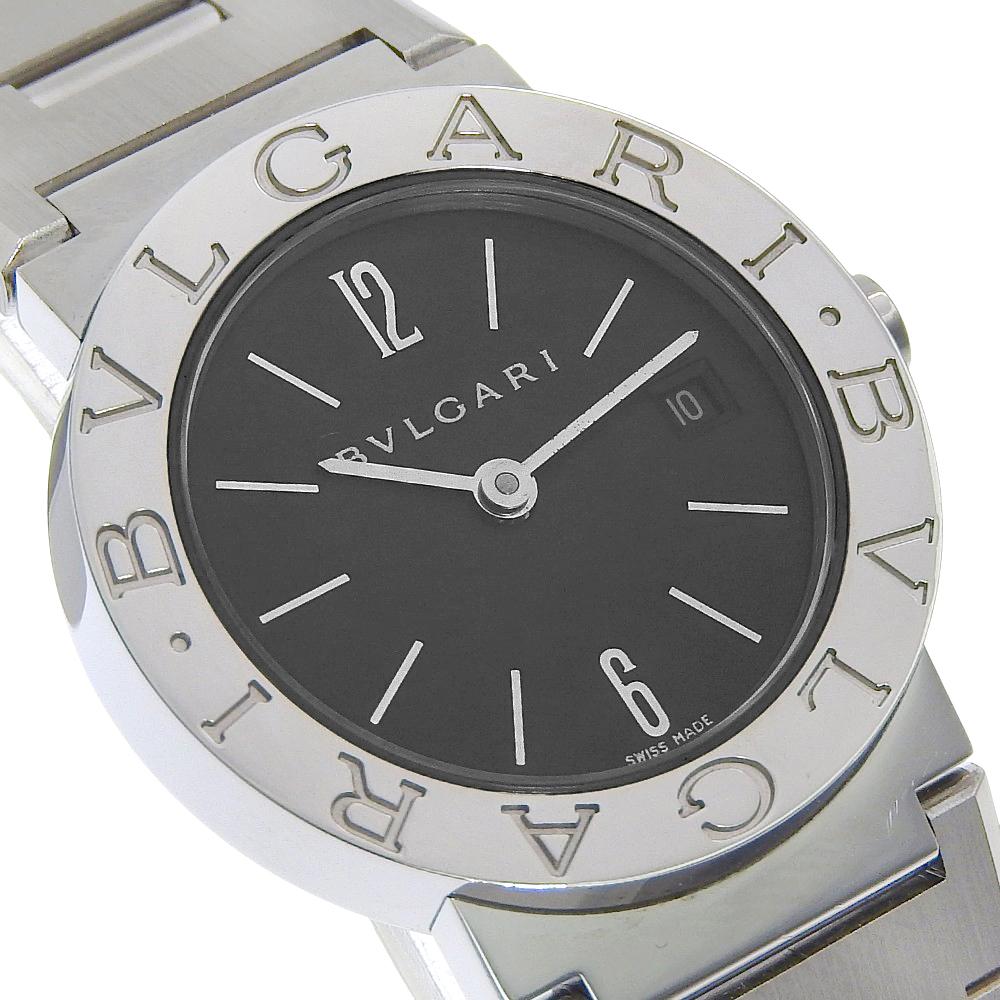 BVLGARI Bvlgari Bvlgari Watches BB26Stainless Steel Silver blackDial Stainless Steel Quartz Analog display Women Used