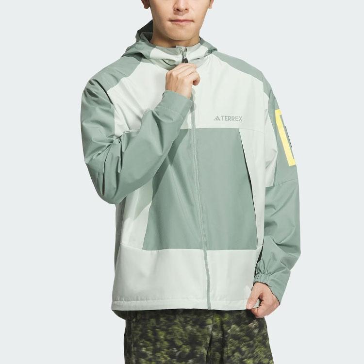 adidas Мужская куртка X National Geographic Windstopper Gore-Tex, Азиатский размер 'Серебристо-зеленый' IS9507