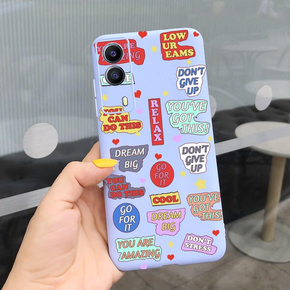For Vivo Y53S 5G Case Vivo Y72 5G V2041 Phone Cover Silicone Cactus Soft Funda For Vivo Y52 Y 53s Y72 5G Sunflower TPU Bumper