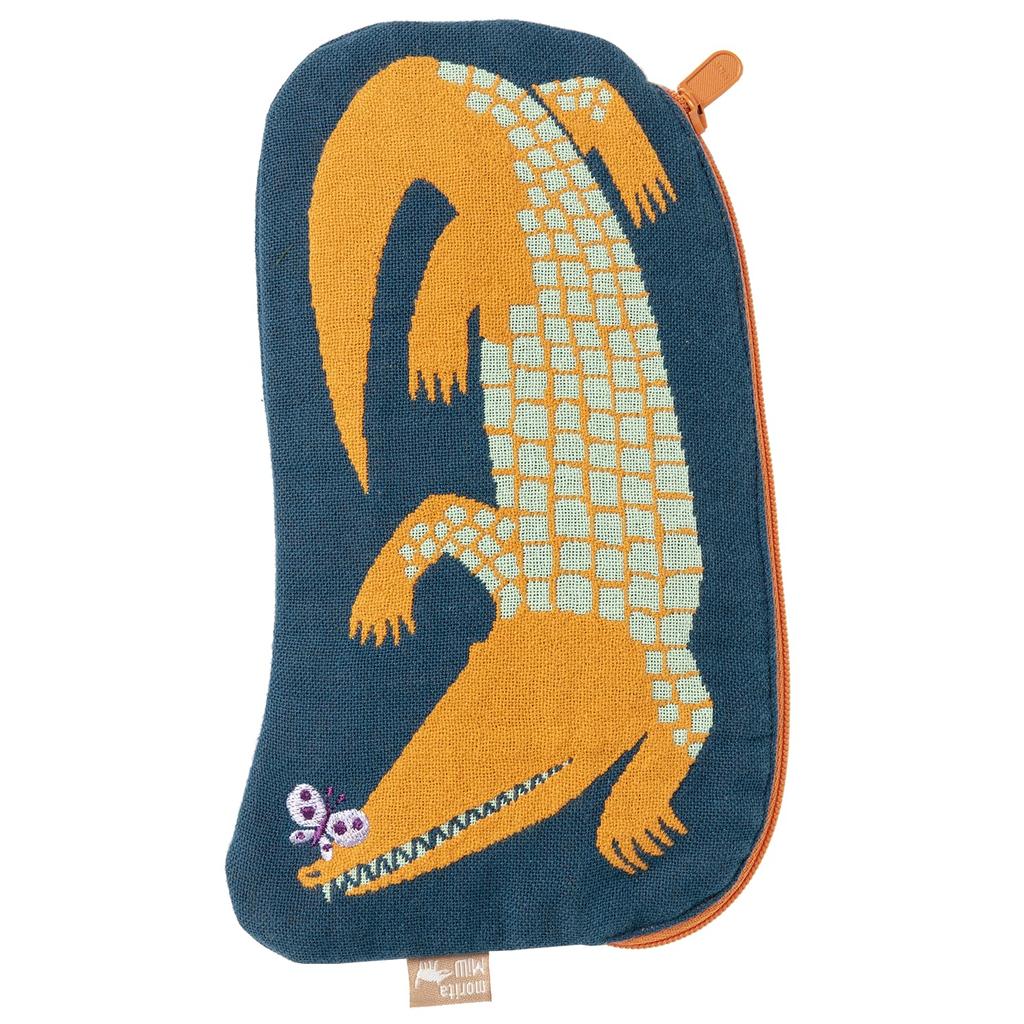 Kusunokibashi Monori Morita MiW Крокодил Темно-синий 22 x 13 см Косметичка, Дизайн, Синий, A-66642-90-KON,