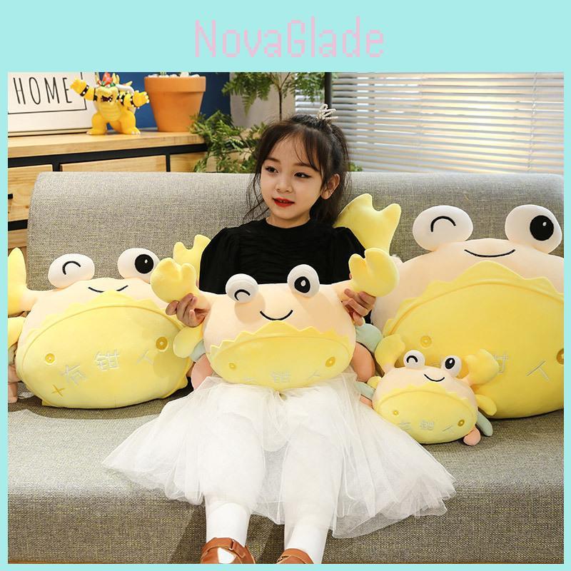 Realistic Stuffed Crab Toy Pillow In Vibrant Colors Perfect For Kids And Collectors