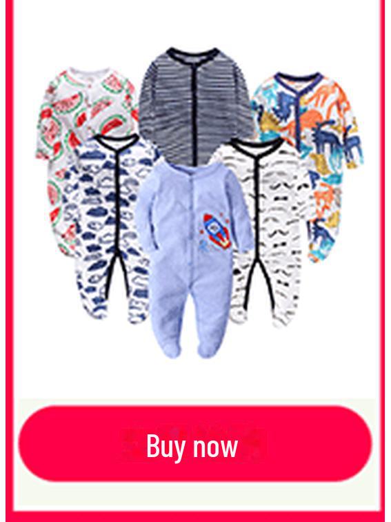 Комбинезон для новорожденных с ножками - повседневный комбинезон на весну/лето для ползания
