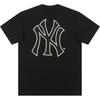 New Era X MLB Коллаборация Нью-Йорк Янкис Принт с логотипом Повседневная футболка с круглым вырезом Летняя американская футболка с коротким рукавом Унисекс Черная 13731451