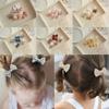 10Pcs Cute Hair Ties Bowknot Kids Girls Bows Flower Headdress Scrunchies Elastic Rubber Band