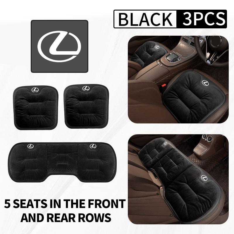 GEFF2 For Lexus Flannel Car Exclusive Seat Covers Soft Breathable Seat Cushion RX350 IS250 IS200 GS300 LX570 RC350 UX250h ES350