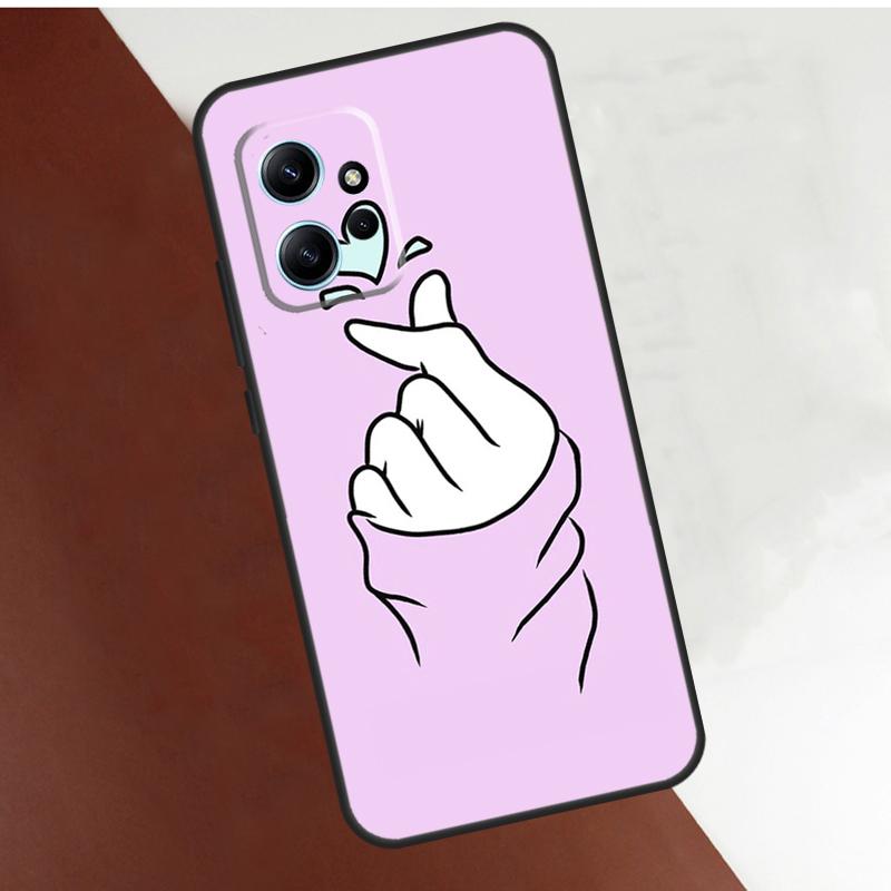 Чехол Kpop Сердце Рукой Пальцами Для Xiaomi Redmi Note 14 13 9 10 11 12 15 Pro Plus Чехол Для Redmi 15 C 13C 12C 10C 14C