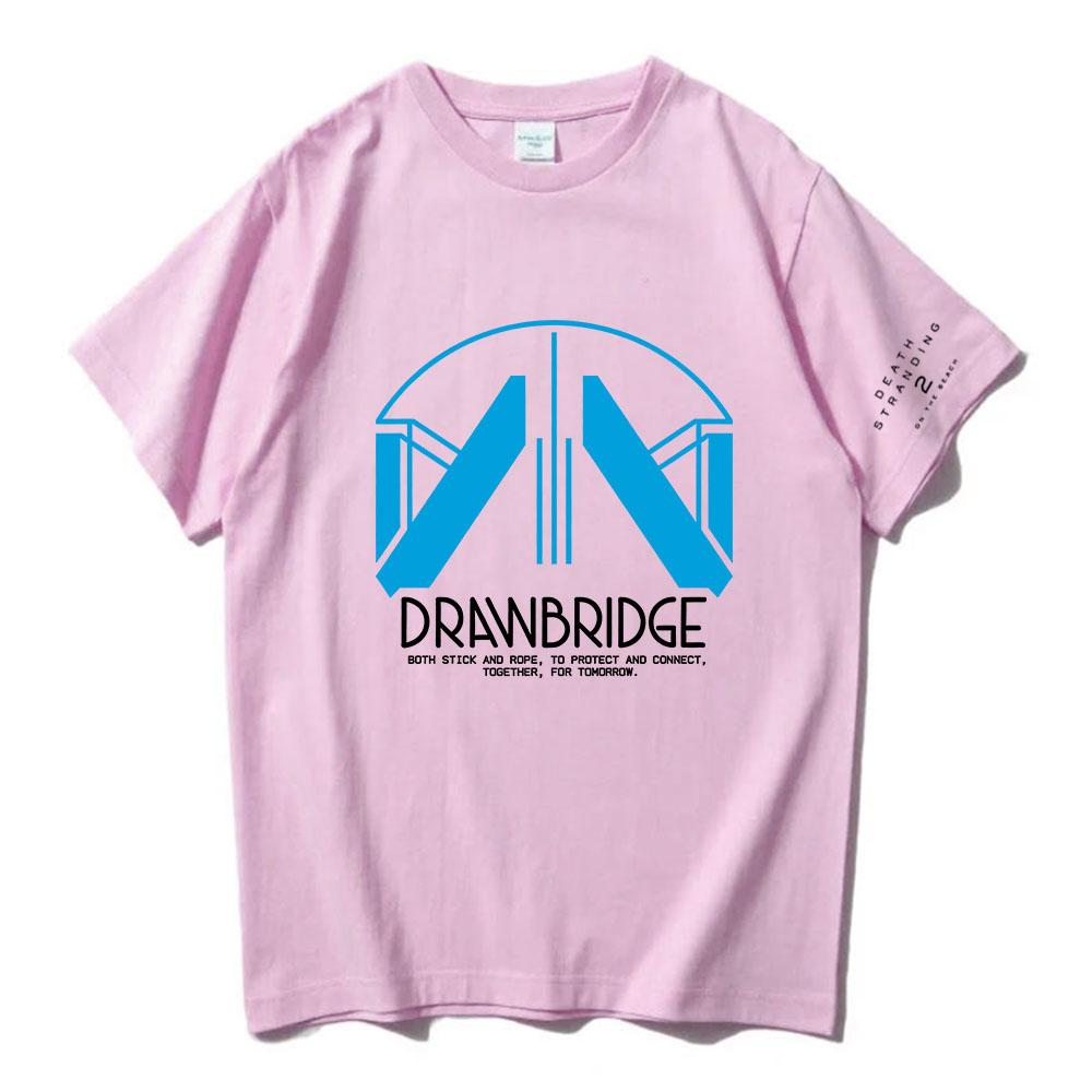 Drawbridge Графические футболки DEATH STRANDING 2 ON THE BEACH Футболка Унисекс Уличная одежда Хлопок Короткий рукав Мужская Футболка