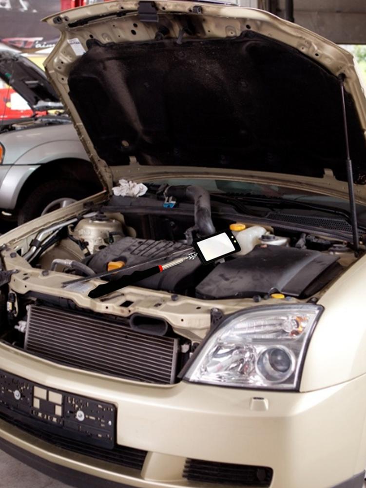 Комплект из 4 предметов, зеркало для осмотра шасси двигателя, авторемонтный детектор, многонаправленный складной телескопический светодиодный отражатель