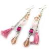 [N3631] - Pink 'Altaï' Designer Earrings