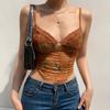 Slim Fit Lace Camisole Sexy Lace Splicing Tank Top Streetwear Lace Floral Camis Women's Wear