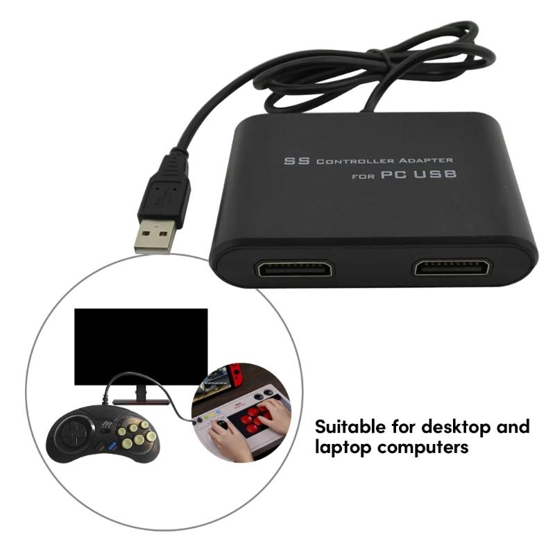 Game Controller Adapter Controller Adapter Converter for PC Double Port Gamepad Converter
