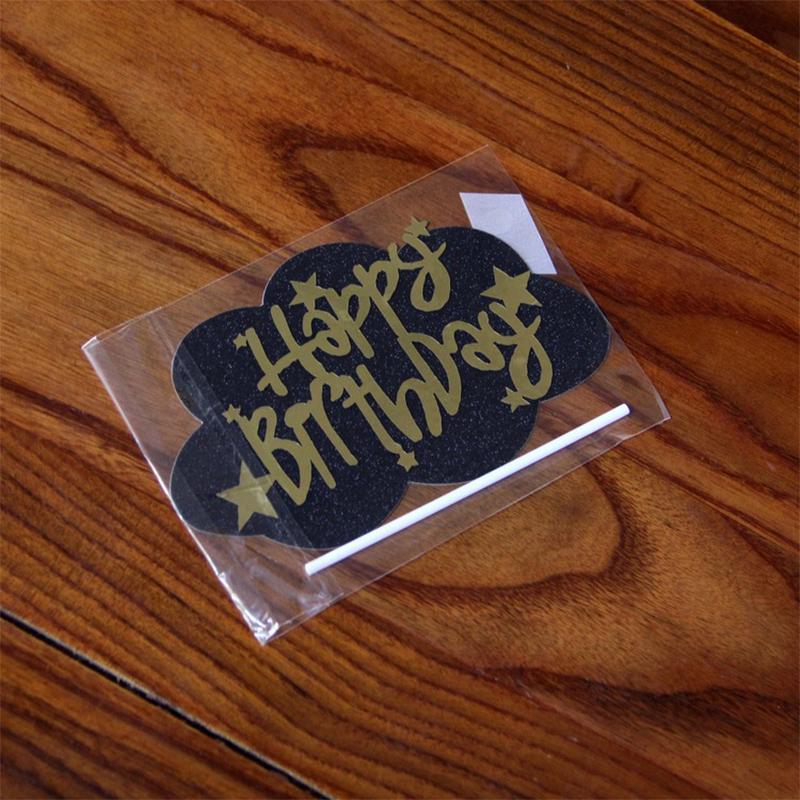 Шарм-топпер для торта Облако Бумага Лазер С Днем Рождения Украшение для торта Baby Shower Новинка Флажки для торта Детская вечеринка Украшение Gillter