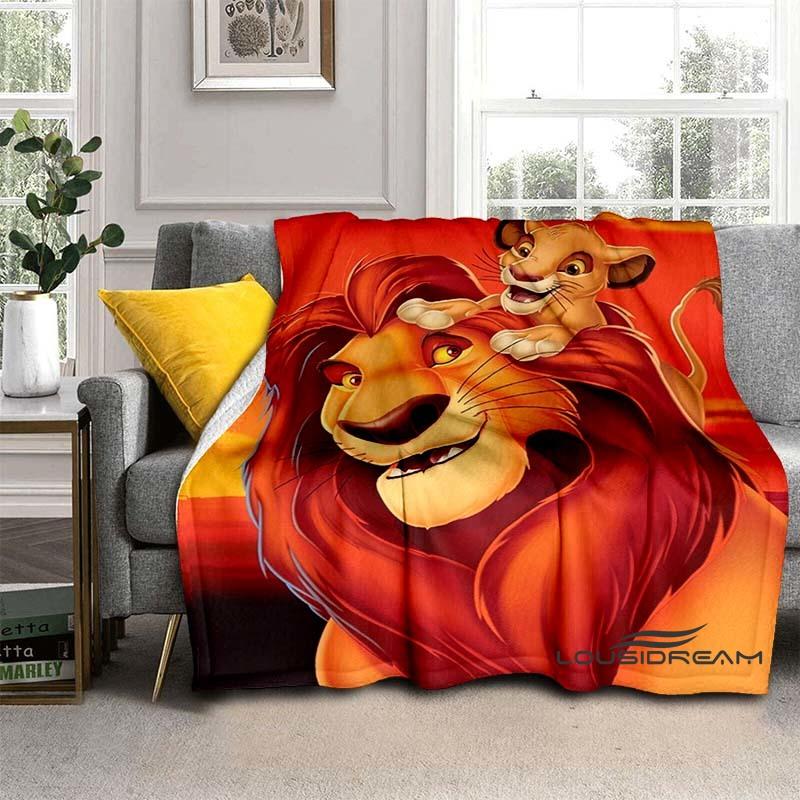 Warm and comfortable, the Simba flannel blanket is perfect for autumn and winter home (Cartoon version of The Lion King blanket)