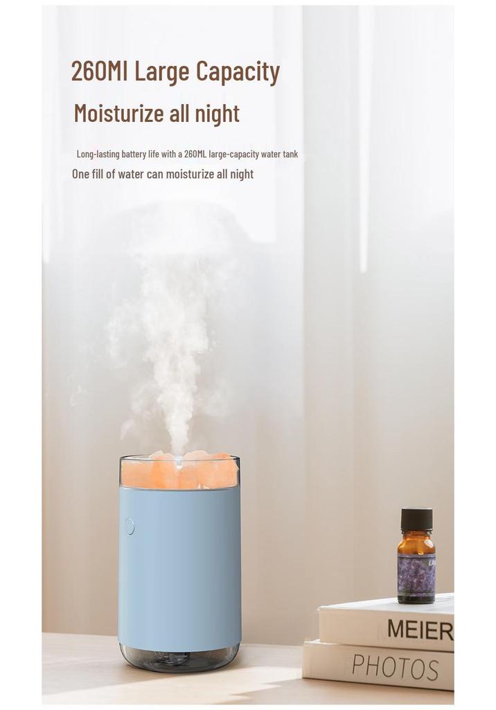 USB Aroma Diffuser with Seven-Color Light & Flame Simulation for Home