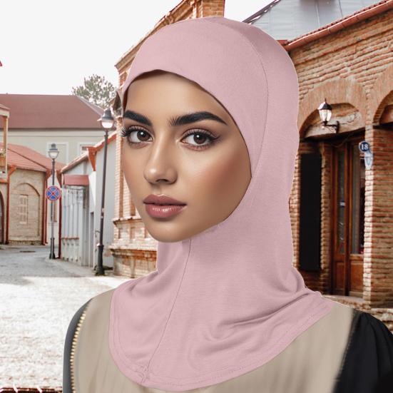 Women Headscarf Hat Solid Color Ethnic Top Hat Comfortable Elastic Hair Bag Head Wrap Headwear Hair Accessory