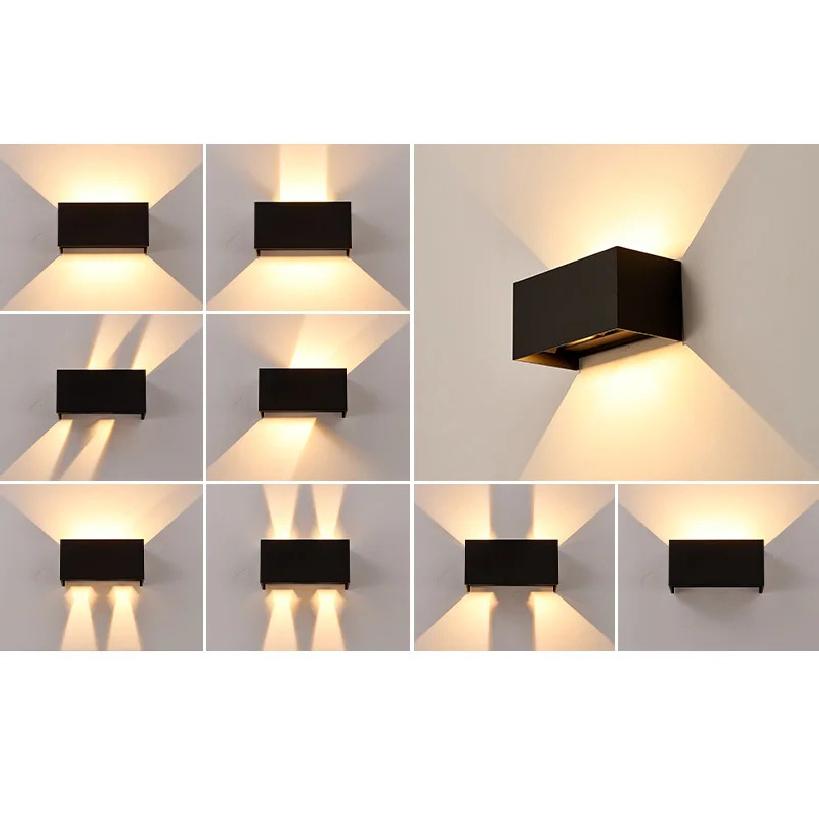 Aluminum LED Wall Lamp Outdoor Waterproof IP65 Interior Wall Light 12W24W Porch Garden Lights Living Room Street Stairs Lighting