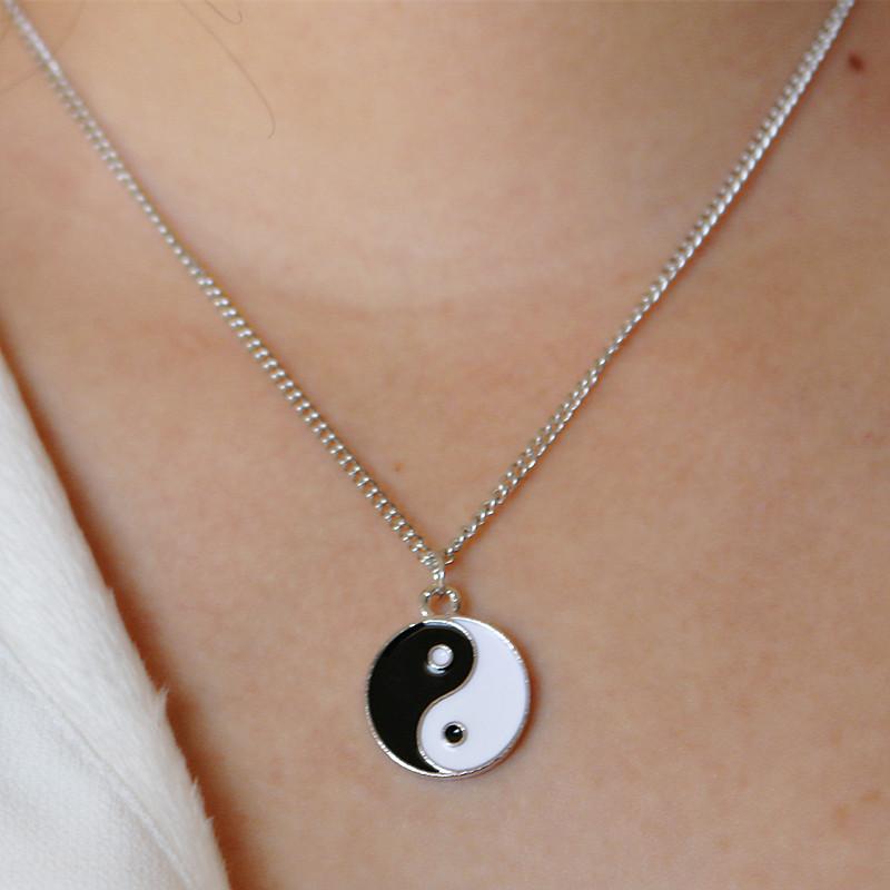 Кулоны-ожерелья Тайцзи Bijoux Collares для Женщин Мужчин Инь-Ян Ба Гуа Ожерелье Китайская Татуировка Цепочка Colar Украшение на Шею