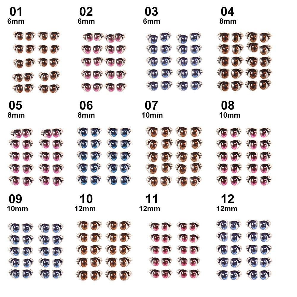 Anime Figurine Doll Cartoon Eyes Stickers Clay Decals Love Cute Sticker Face Organ Paster