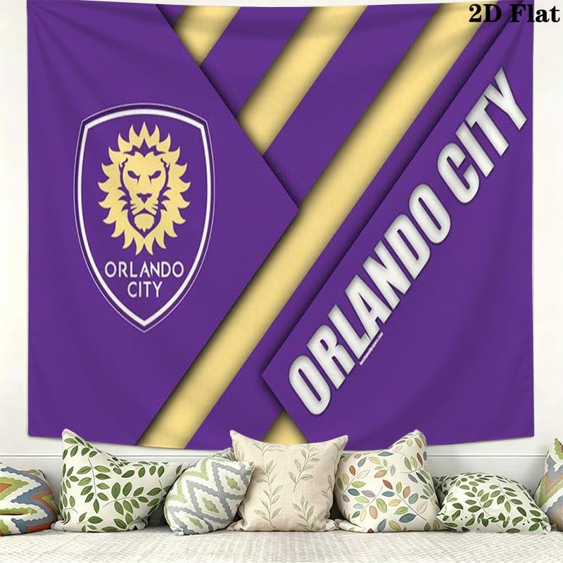 Orlando City SC Wall Tapestry Aesthetic Wall Hanging Printed Fabric Blanket Decorative Tapestries for Bedroom Living Room Home Decor