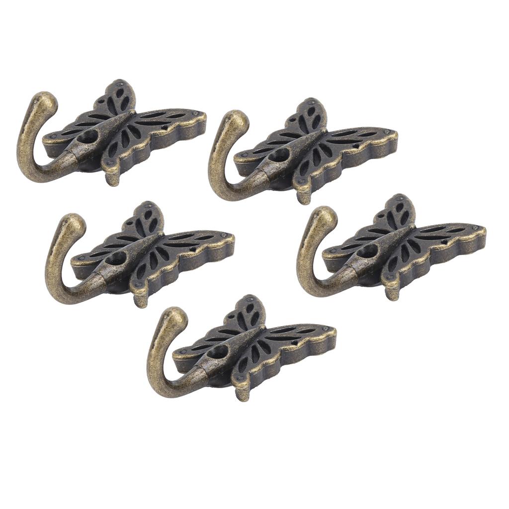 5 шт. крючков для одежды винтажная кованая вешалка из цинкового сплава для сумок, декора, полотенец, шарфов