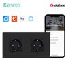 Bseed Zigbee Europe Russia Standard Plastic Wall Smart Power Socket Plug Work With Tuya Gateway Smart Life Alexa App Four Colors