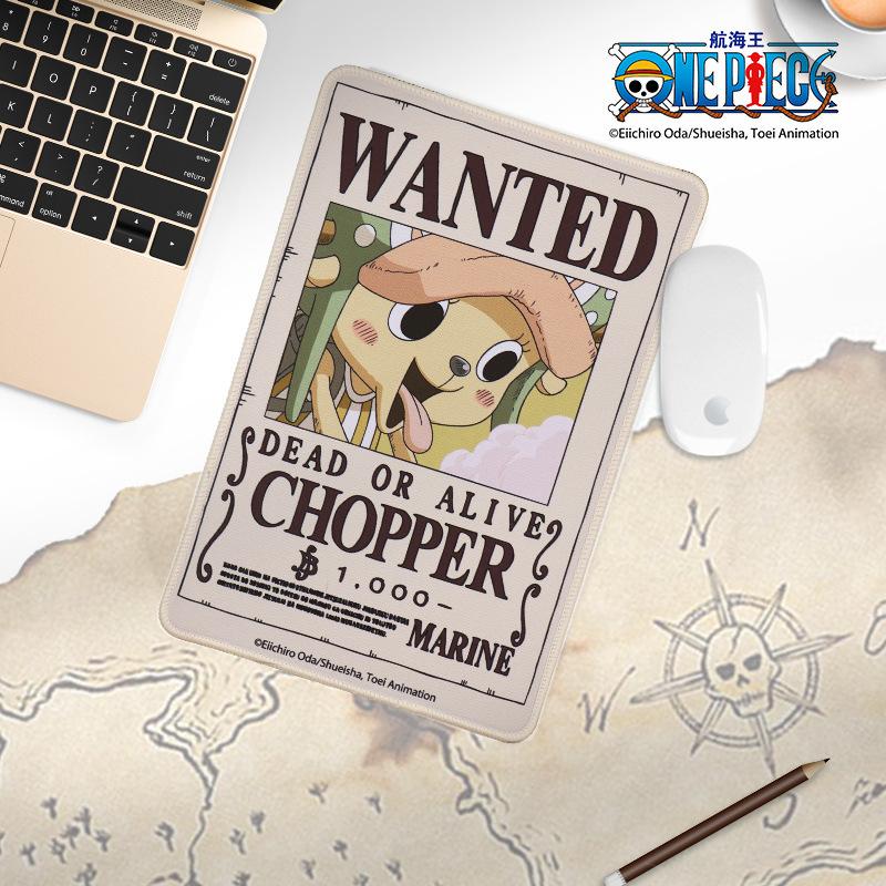 1 шт. Официальный коврик для мыши с плакатом «Wanted» из One Piece (Разные дизайны) – Удобное прикосновение Нескользящее Влагостойкое Идеальное Высококачественное Подарок
